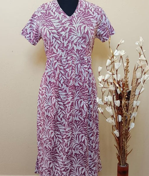 Leaves Pattern Casual Frock