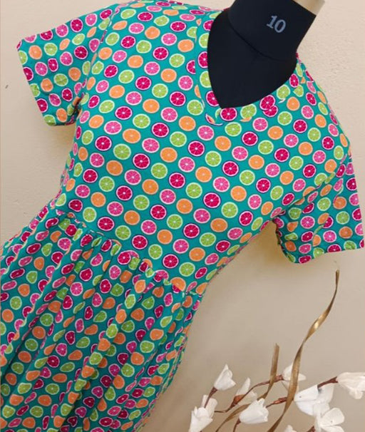 Colorful Pattern Casual Frock