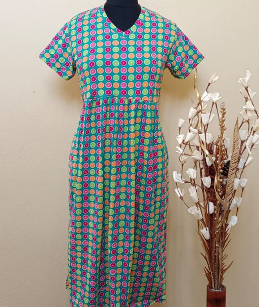 Colorful Pattern Casual Frock